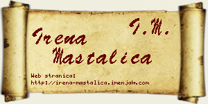 Irena Mastalica vizit kartica